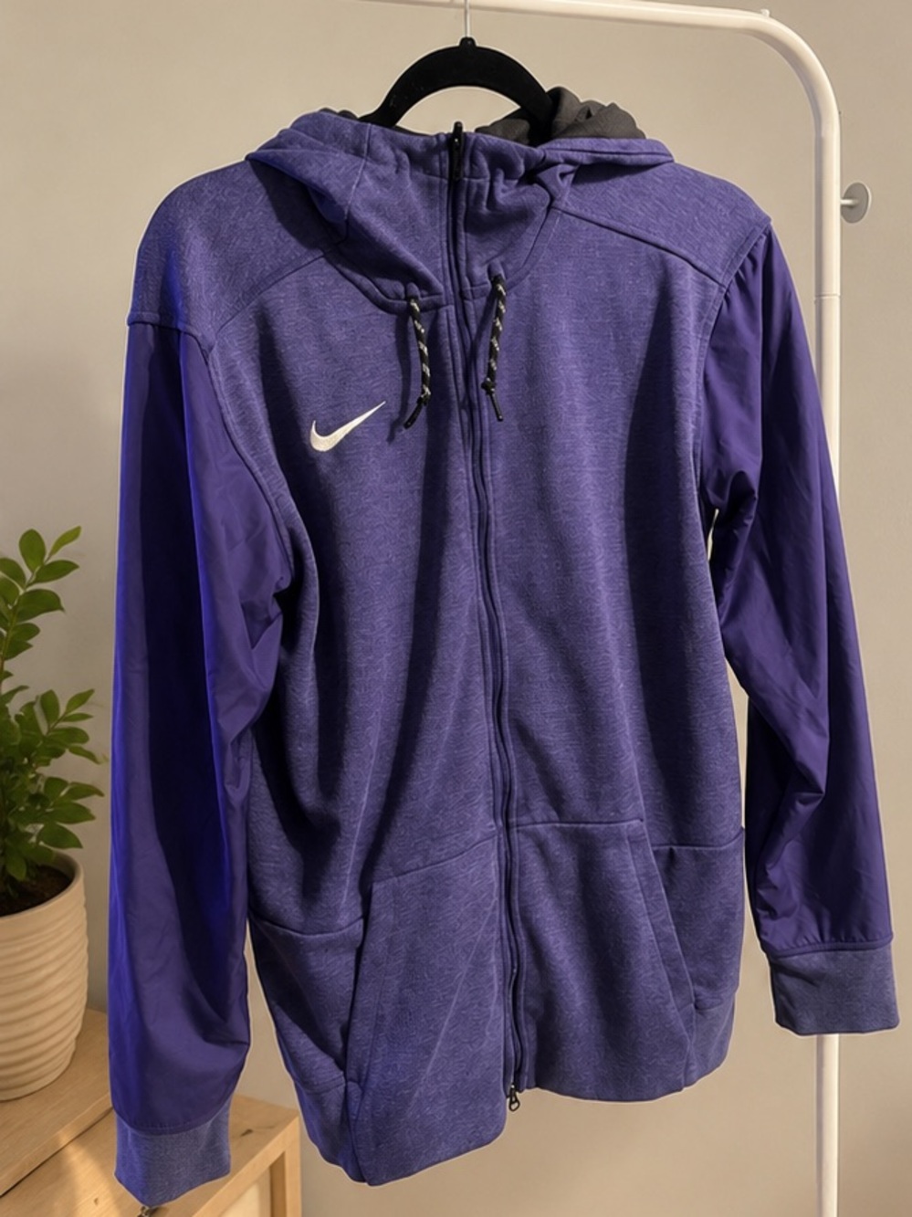Nike Purple Hooded Full-Zip Sweatshirt